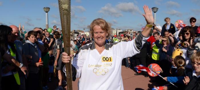 Olympic Torch relay with Channel Swimmers