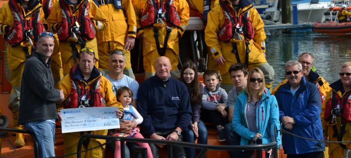 Cheque from the CSPF presented to the RNLI